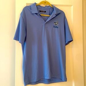 Tufts blue golf shirt